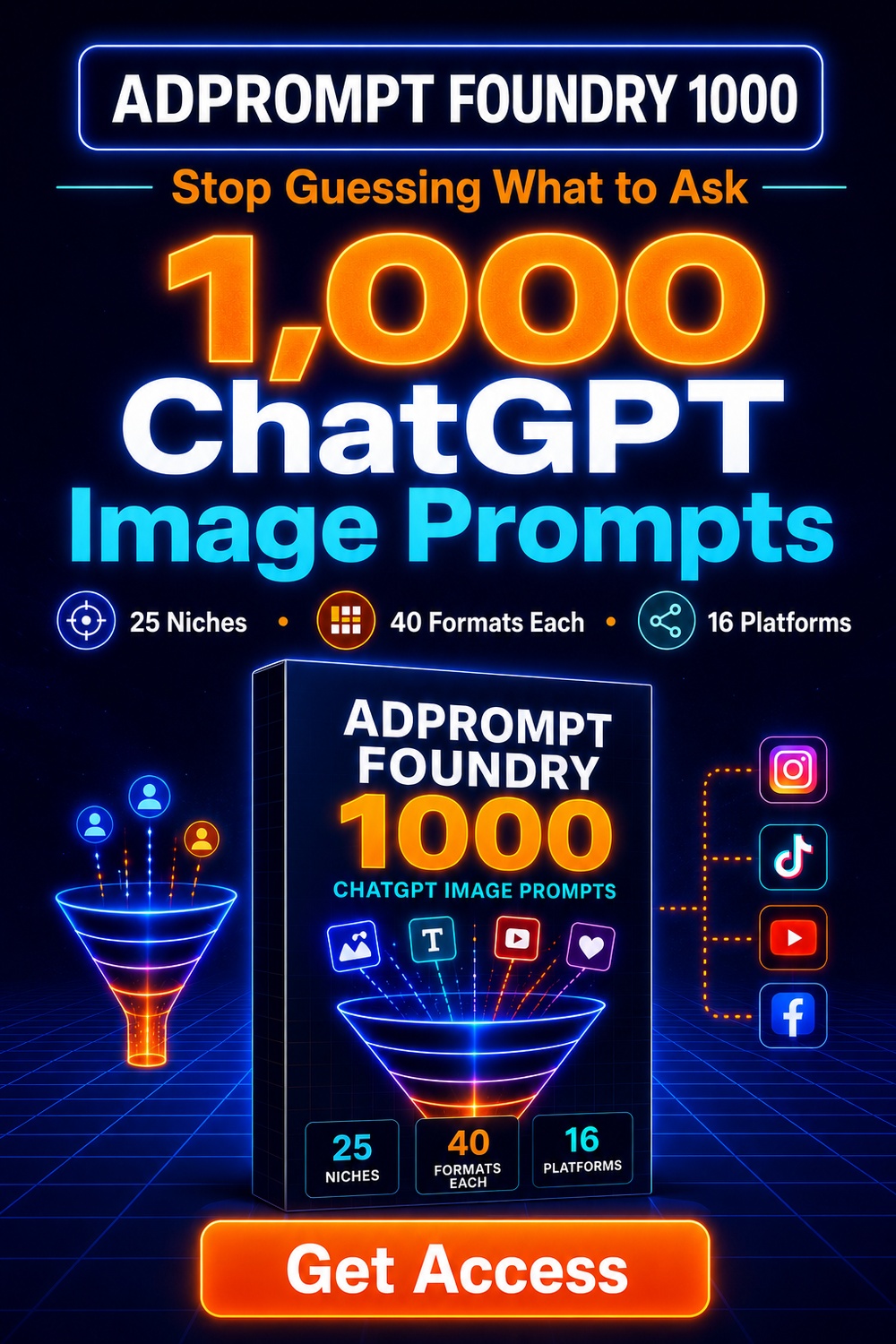 AdPrompt Foundry social graphic 1000 by 1500