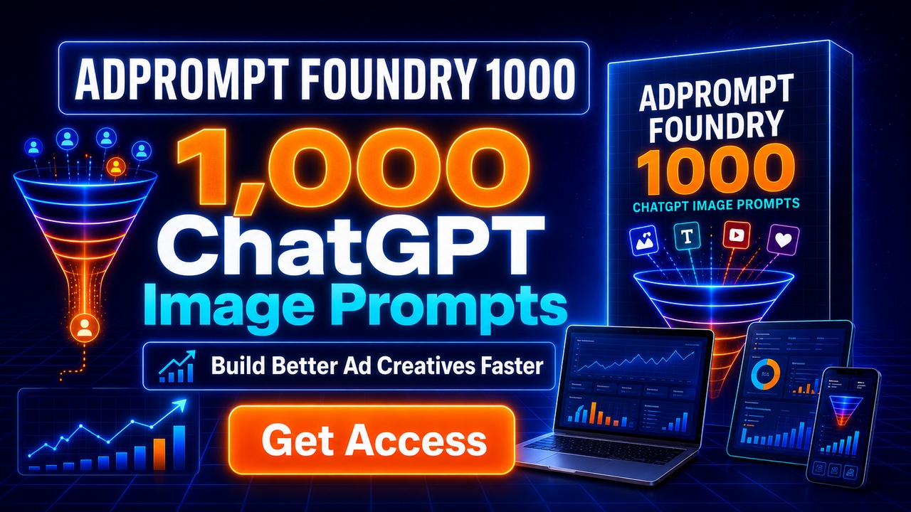 AdPrompt Foundry social graphic 1280 by 720